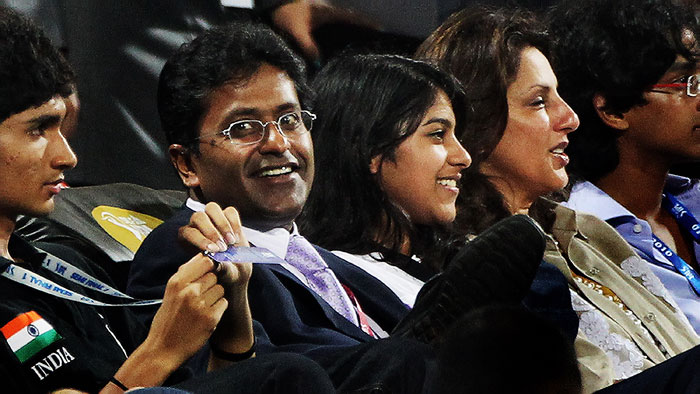 CEO Lalit Modi of the IPL looks on during the 2010 DLF Indian Premier League T20 semi final match between Mumbai Indians and Royal Challengers Bangalore played at DY Patil Stadium on April 21, 2010 in Navi Mumbai, India.  (Photo: IPL2010/Getty Images)