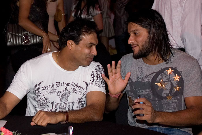 Robin Singh and Saurabh Tiwary at the IPL Nights after party following the 2010 DLF Indian Premier League T20 semi final match between Mumbai Indians and Royal Challengers Bangalore played at the Grand Hyatt on April 21, 2010 in Mumbai, India. (Photo: IPL2010/Getty Images)