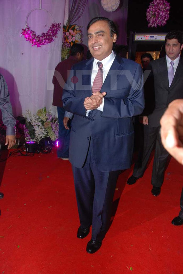 Mukesh Ambani made a grand entrance.