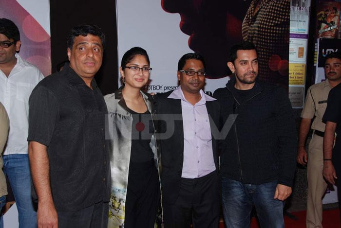 Aamir's wife Kiran Rao was equally excited about the movie as she said, ?I am quite interested to see the director's take on the subject.? Seen here with husband Aamir and Raj Kumar Gupta, the director of <i>No One Killed Jessica</i>.