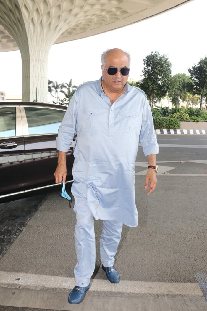 Boney Kapoor was also clicked at the Mumbai airport, last evening.