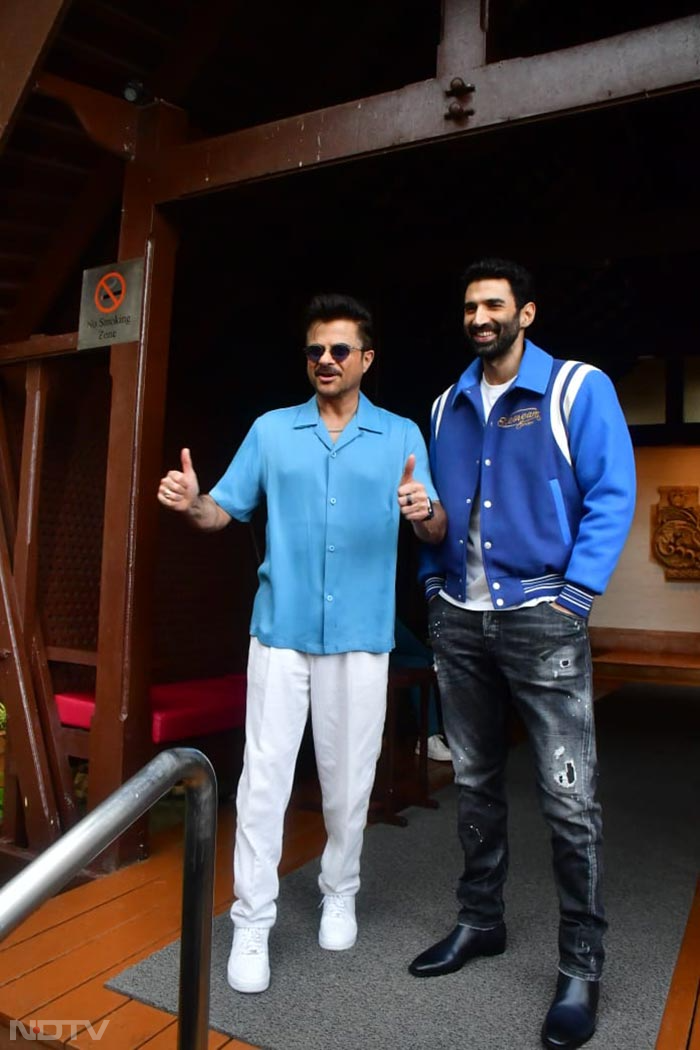 <i>The Night Manager 2</i> stars Anil Kapoor and Aditya Roy Kapoor were twinning in blue. (Image courtesy: Varinder Chawla)