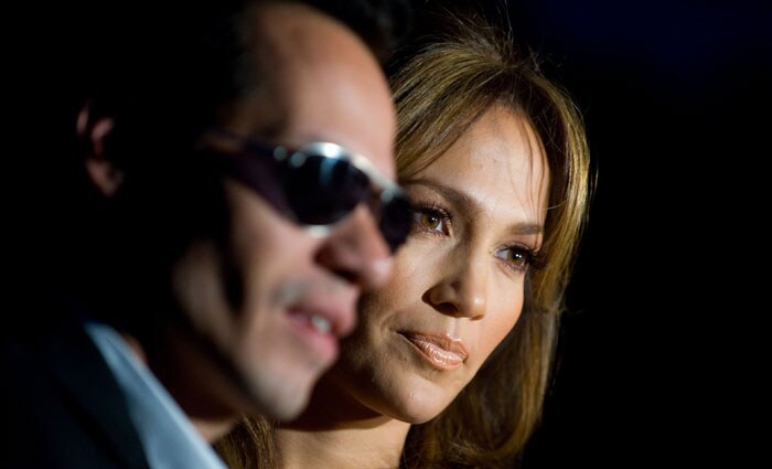 Marc Anthony and Jennifer Lopez arrive for a taping of "In Performance at the White House: Fiesta Latina," a concert hosted by US President Barack Obama celebrating Hispanic musical heritage, on the South Lawn of the White House in Washington, DC, on October 13, 2009. (Photo: AFP)