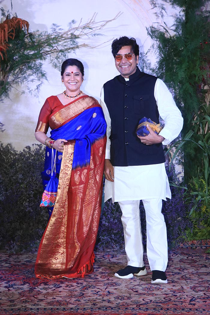 Ashutosh Rana also attended the reception with his wife Renuka Shahane.