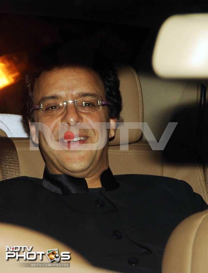 Director and producer Vidhu Vinod Chopra looks excited.