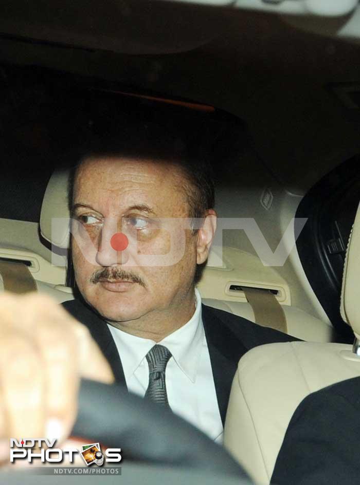 Anupam Kher arrives at the venue.