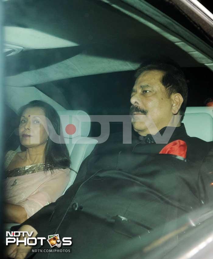 Sahara Group Chairman, Subroto Roy along with wife Swapna Roy.