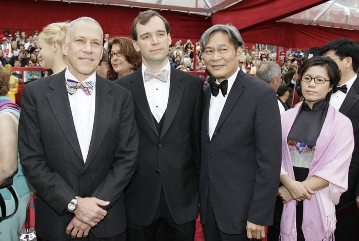 From left, Director and Producer Jon Alpert and Matthew O'Neill are seen with Directors Peter Kwong and Michelle Mi as they arrive at the 82nd Academy Awards on Sunday, March 7, 2010, in the Hollywood section of Los Angeles. (Photo: AP)