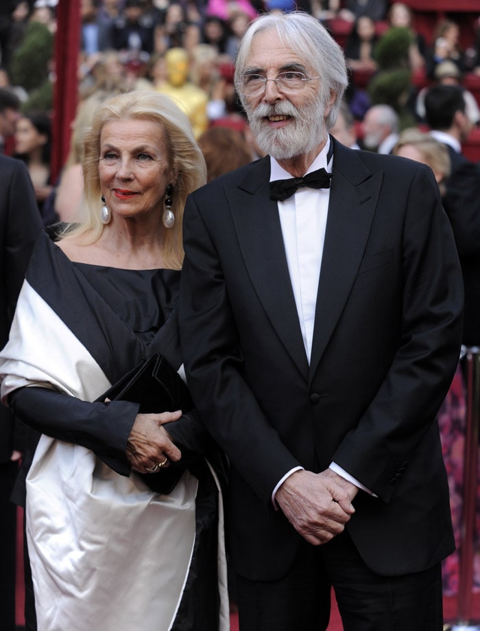 Director Michael Haneke and his wife arrive at the 82nd Academy Awards on Sunday, March 7, 2010, in the Hollywood section of Los Angeles. (Photo: AP)