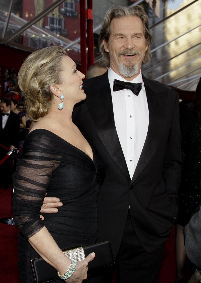 Jeff Bridges, right, and wife Susan Geston arrive at the 82nd Academy Awards on Sunday, March 7, 2010, in the Hollywood section of Los Angeles. (Photo: AP)