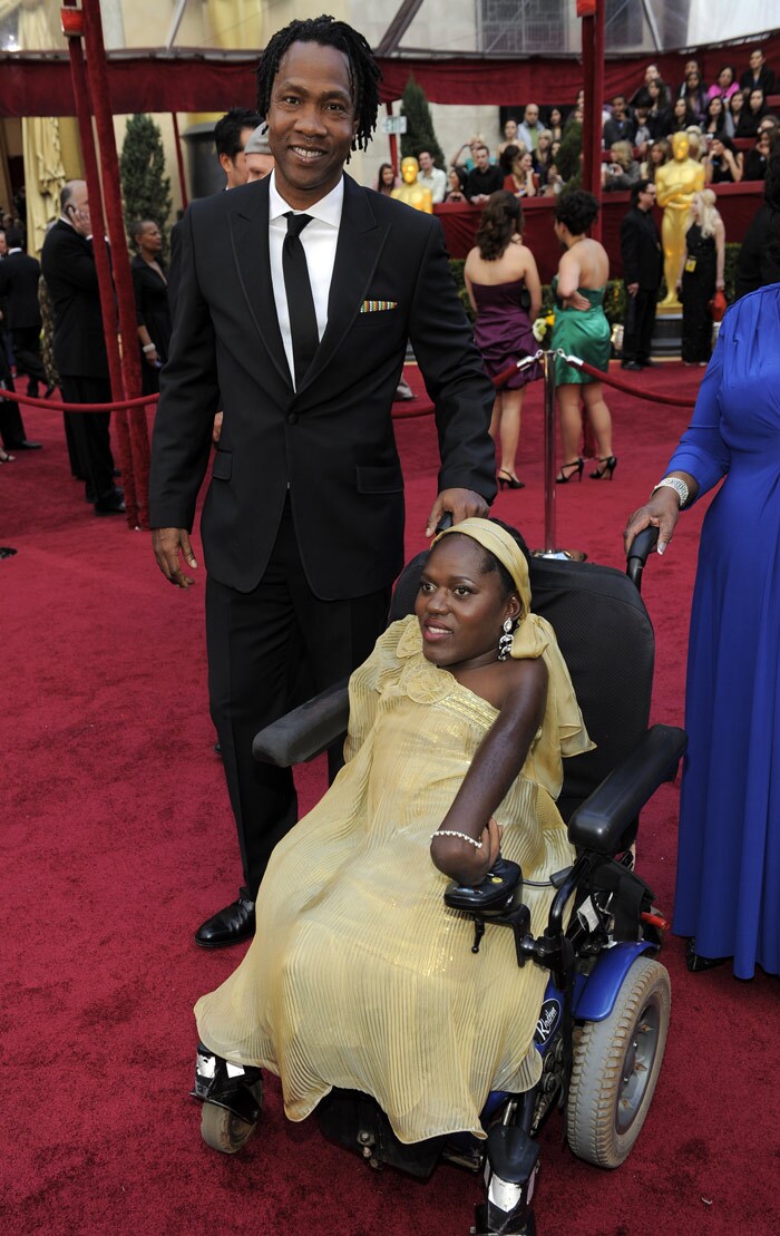 <i>Music by Prudence</i> director Roger Ross Williams and Prudence Mabhena arrive at the 82nd Academy Awards on Sunday, March 7, 2010, in the Hollywood section of Los Angeles. (Photo: AP)