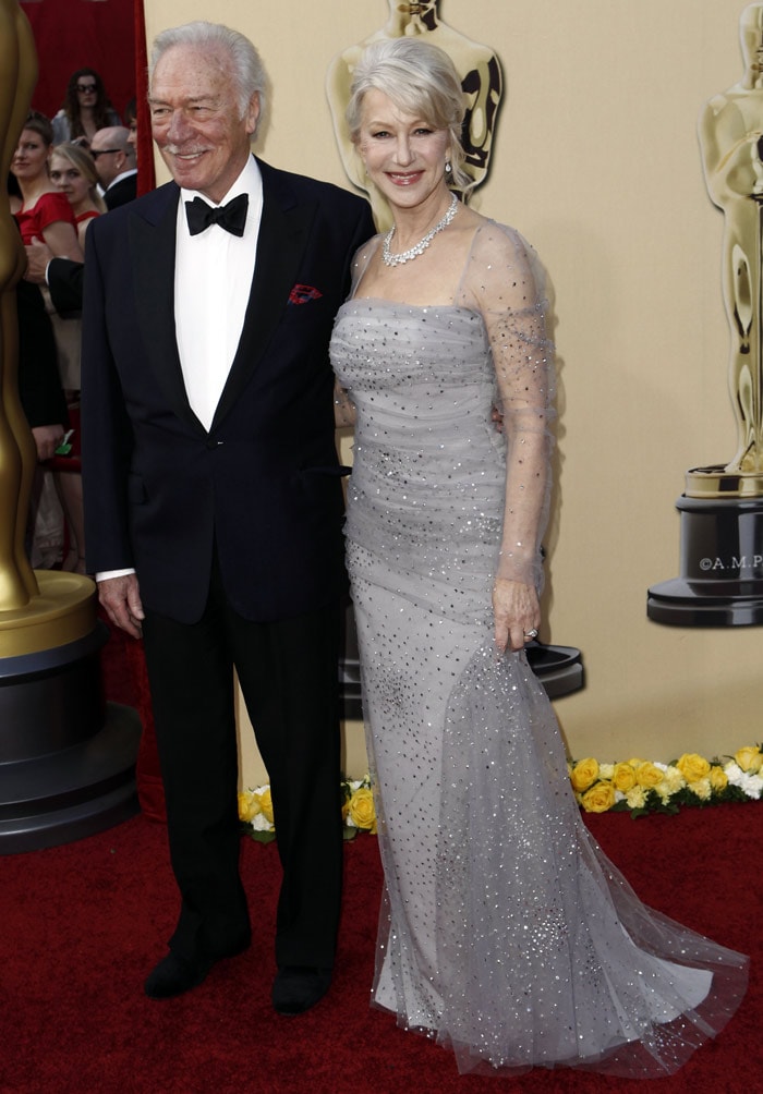 Helen Mirren and Christopher Plummer arrive during the 82nd Academy Awards on Sunday, March 7, 2010, in the Hollywood section of Los Angeles. (Photo: AP)