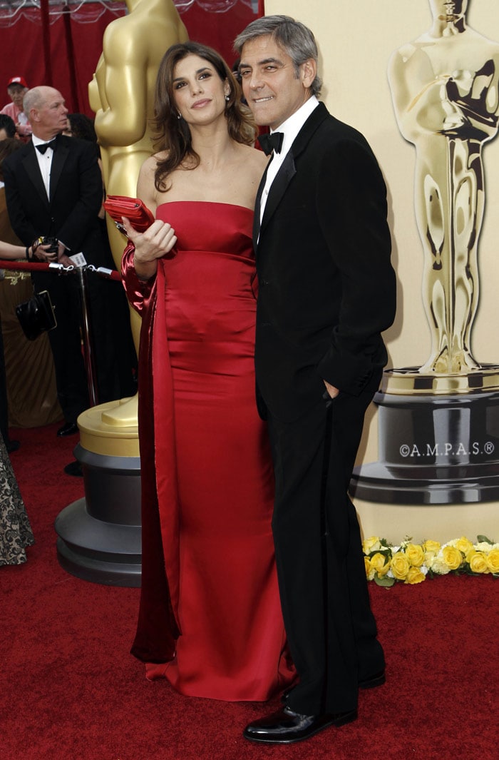 George Clooney and Elisabetta Canalis arrives during the 82nd Academy Awards on Sunday, March 7, 2010, in the Hollywood section of Los Angeles. (Photo: AP)