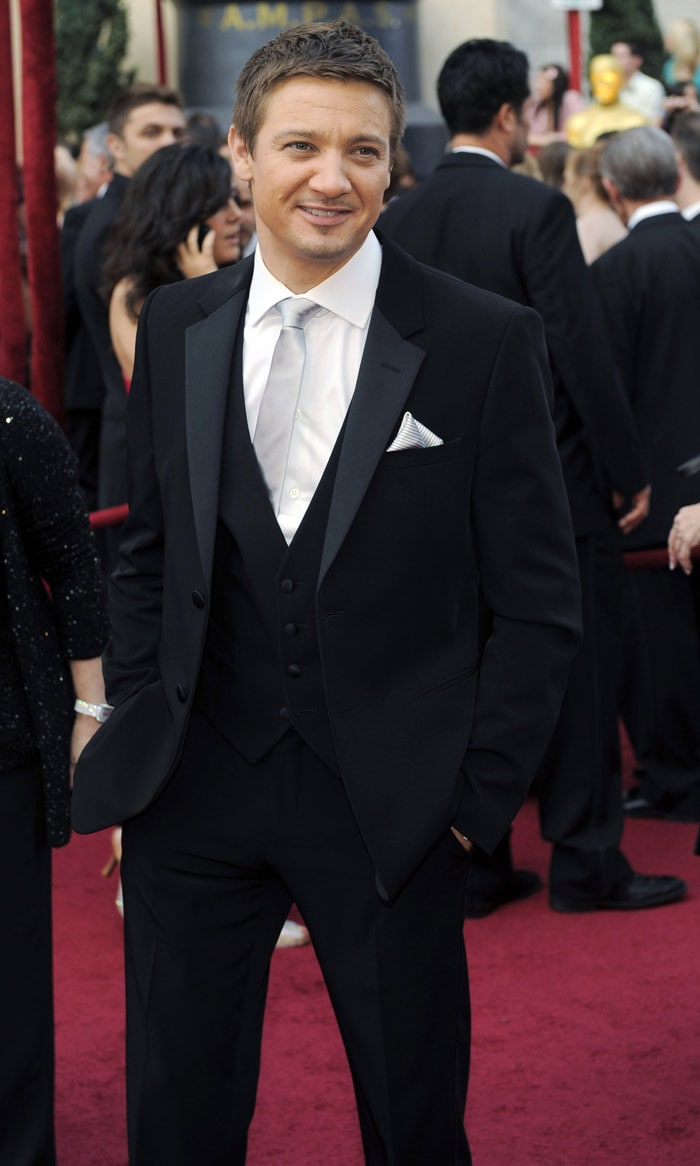 Jeremy Renner from <i>The Hurt Locker</i> arrives at  the 82nd Academy Awards on Sunday, March 7, 2010, in the Hollywood section of Los Angeles. (Photo: AP)