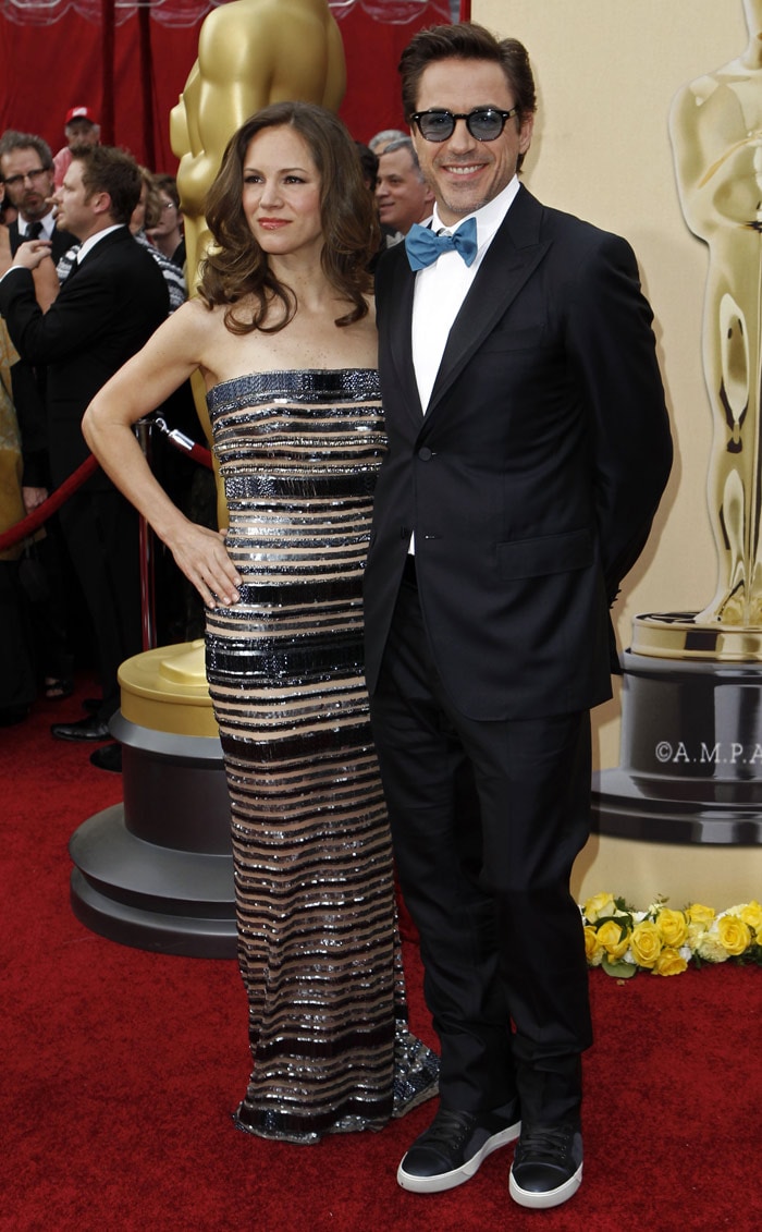 Robert Downey Jr. and Susan Downey arrive during the 82nd Academy Awards on Sunday, March 7, 2010, in the Hollywood section of Los Angeles. (Photo: AP)