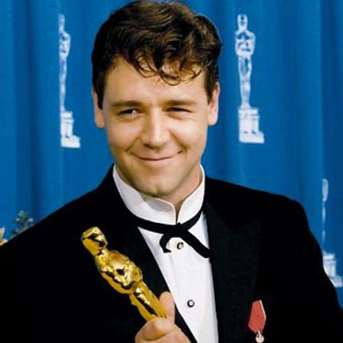 Russell Crowe received the Best Actor award for his performance in <I>Gladiator</i> in 2001.