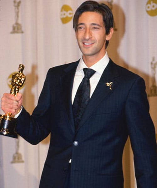 Adrien Brody got the Best Actor award for <I>The Pianist</i> in 2003. He accepted the award with a lip lock with presenter Halle Berry who was caught completely by surprise.