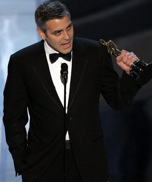 Actor George Clooney was awarded the title of Best Supporting Actor for <I>Syriana</i> in 2006. This was also the year his directorial debut <I>Good Night and Good Luck</i> was nominated for Best Film and Best Director. While receiving the award Clooney said, ''So, I guess that means I'm not getting Best Director.''
