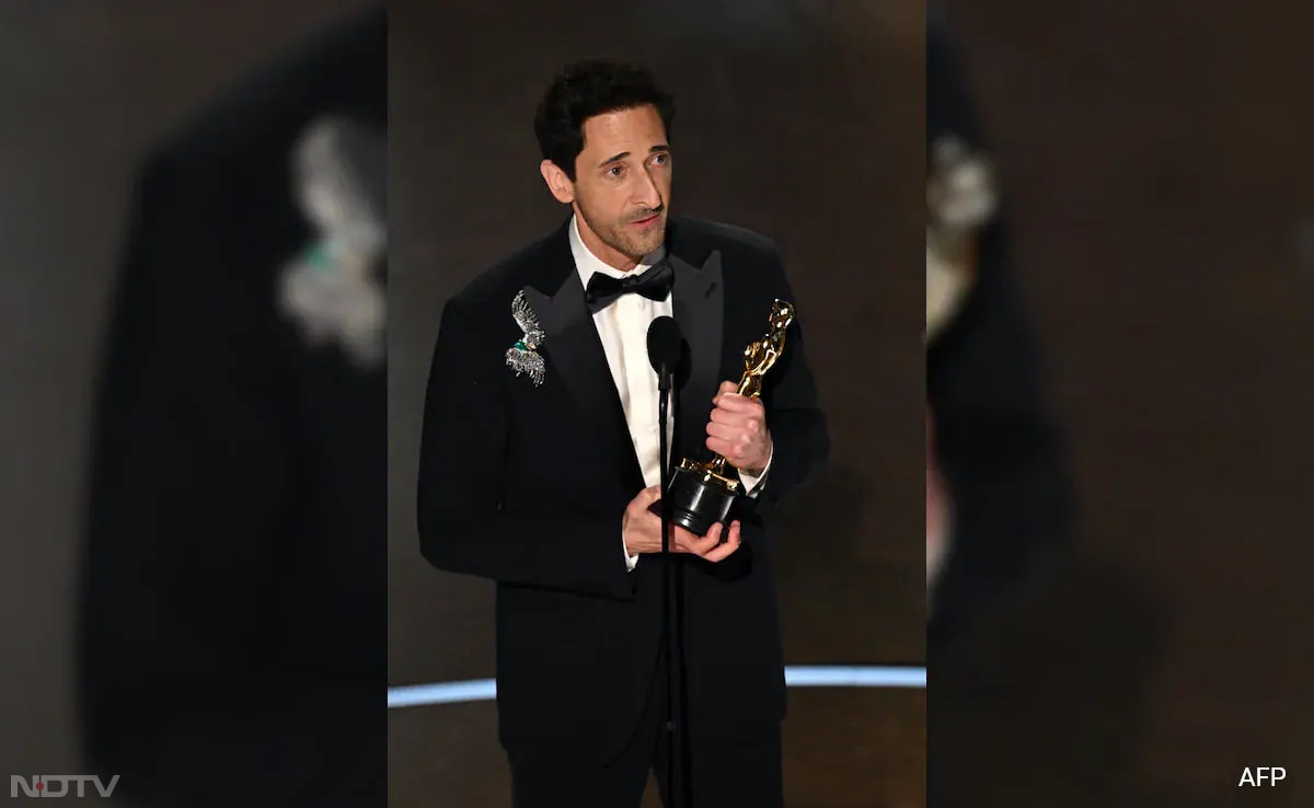 Adrien Brody received the Best Actor award for <i>The Brutalist</i>. (Image Courtsey: AFP)