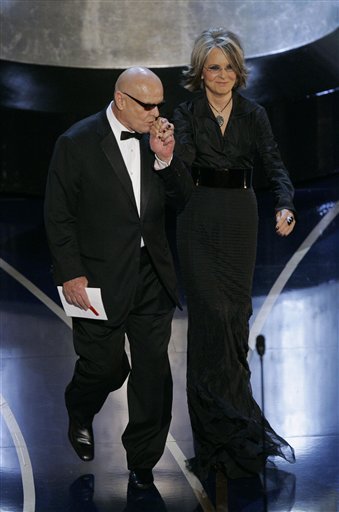 Presenters Jack Nicholson, left, and Diane Keaton present the award for best motion picture of the year at the 79th Academy Awards