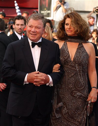 Canadian actor William Shatner, left, and his wife Elizabeth Anderson Martin arrive for the screening of the film Over the Hedge, at the 59th International film festival in Cannes.