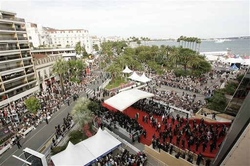 Celebrities and guests arrive for the screening of the film Over the Hedge, at the 59th International film festival in Cannes.