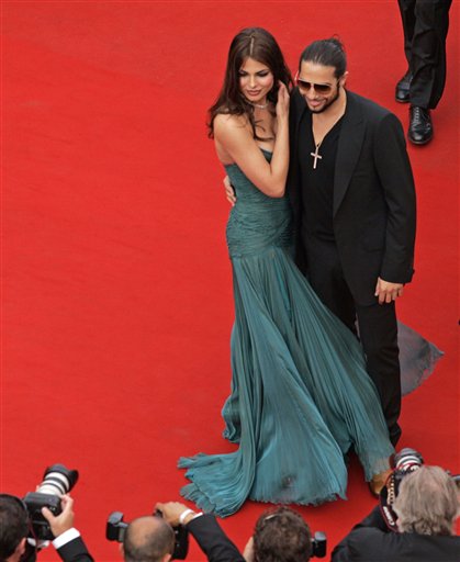 Spanish model Marisa Jara, left, and Joaquin Cortes arrive for the screening of the film Over the Hedge, at the 59th International film festival in Cannes.