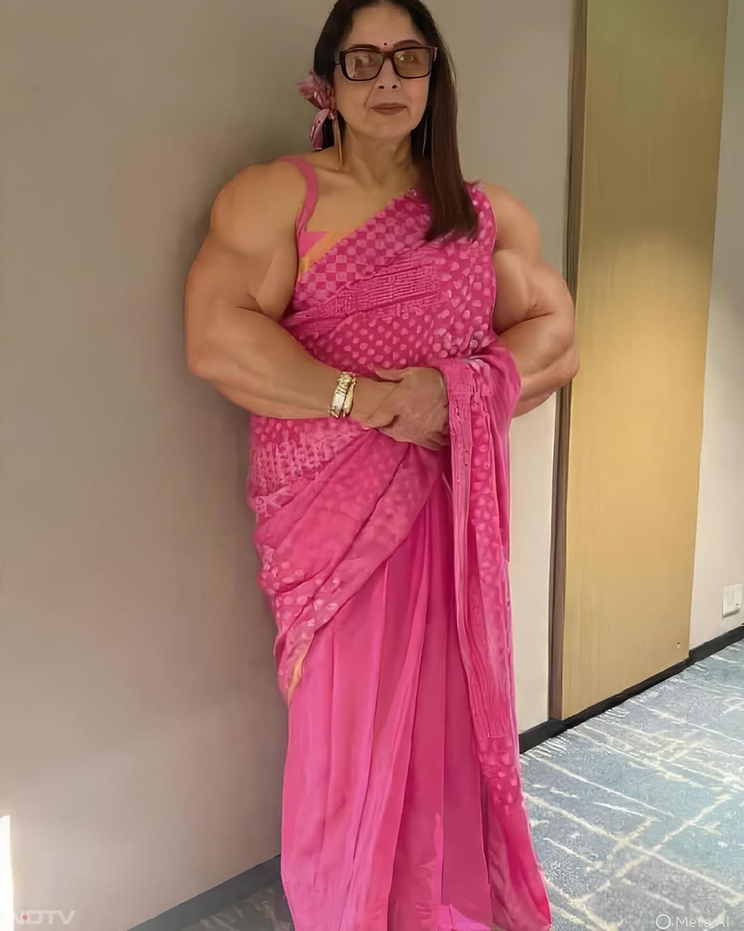 तस्&zwj;वीरें शेयर करते हुए नीना गुप्&zwj;ता ने लिखा, Namaskar, new avatar for 2026 &lsquo;muscle mommy' unlocked 🌶️&hellip;thanks to @meta.ai 😋neena_gupta/Instagram