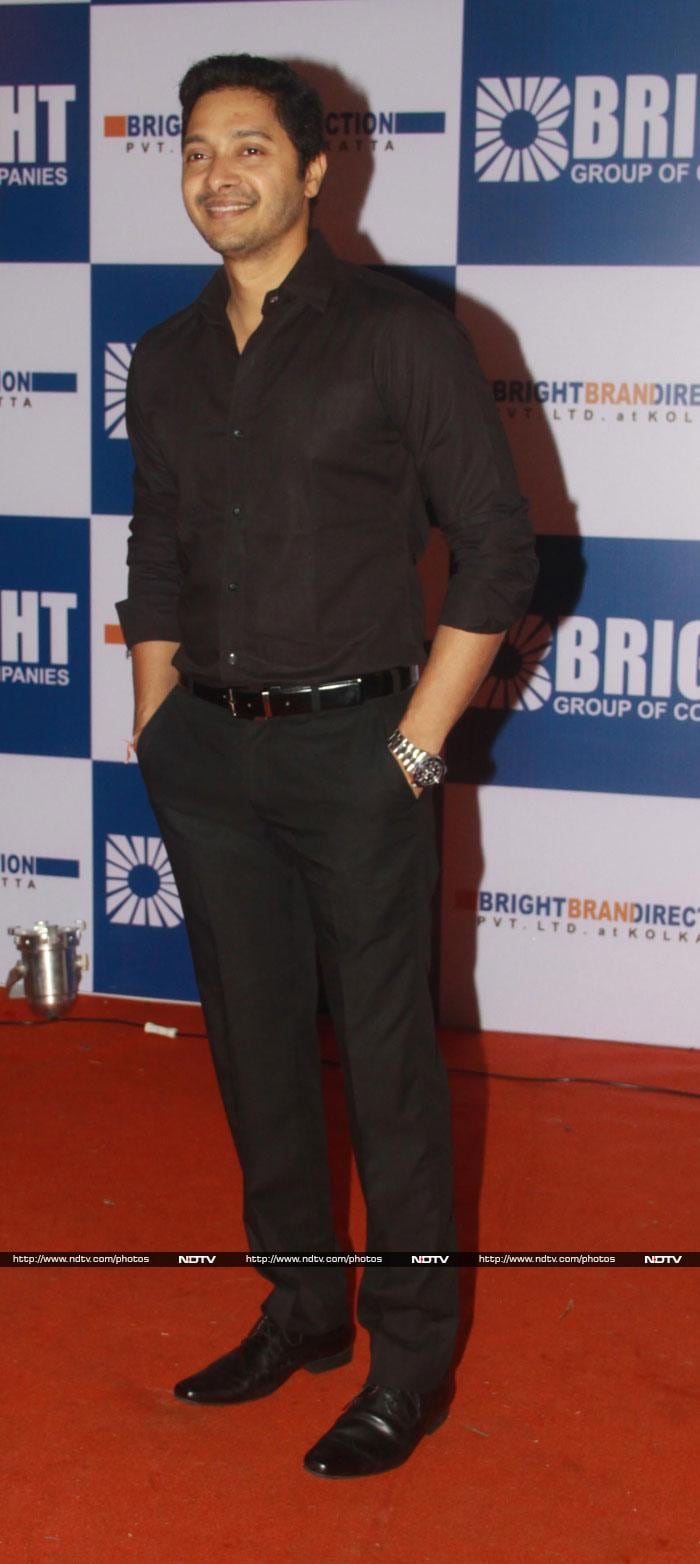 Actor Shreyas Talpade was in formals at the party.