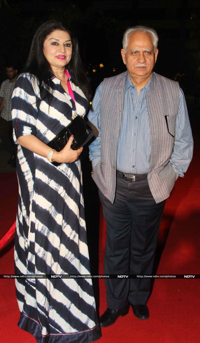 Filmmaker Ramesh Sippy was accompanied by his wife Kiran Juneja.