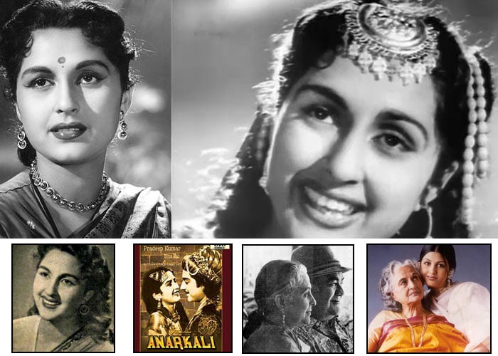 <b>Bina Rai</b>: Bina Rai is known for her roles in classics like <i>Anarkali</i> (1953) and <i>Taj Mahal</i> (1963). <br><bR>

Bina Rai was in her first year of college when she came across an advertisement for a talent contest, she applied and received a call from the sponsors. Although she had been an active in college dramatics, a film career was never within her field of vision.<bR><br> Nevertheless she went Bombay, to participate in the contest where she won along with the 25,000 rupees in prize money a leading role in Kishore Sahu's <I>Kali Ghata</i> (1951).<bR><br> 

In the 1950s she married actor Prem Nath, who being the brother-in-law of the actor-director Raj Kapoor. The first movie in which the duo were paired opposite each other was <i>Aurat</i> (1953). The film was not a hit, but Bina Rai and Prem Nath fell in love with each other. They married and soon set up their own production unit, known as P.N. Films. Their first film from P.N. Films was <I>Shagufa</i> (1954) and they had pinned high hopes on it, but audiences rejected it. <bR><bR>

Bina Rai stopped acting in films many years ago, claiming that women of a certain age don't get good roles. She died of cardiac arrest on December 6, 2009. (Text: Wikipedia)