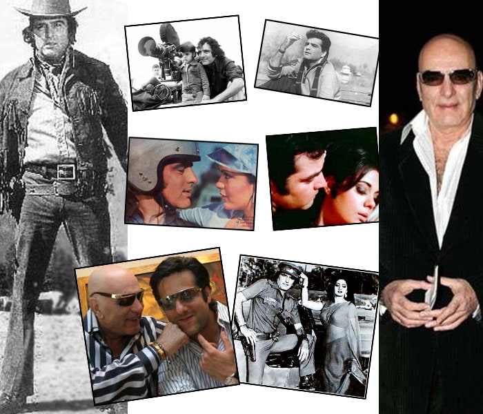 <b>Feroz Khan</b>: Feroz Khan better known as the "Clint Eastwood of the East" was famous for his flamboyant style. Famous for his style quotient, Feroz Khan in a way revolutionaised the conventional Bollywood hero.<bR><bR> He appeared in over 50 films in the 1970s and 1980s, and became one of India's best-loved heroes with his role in the 1980 hit film <i>Qurbani</i>, which he also directed. Khan followed this multi-disciplinary achievement by directing more successful films like <i>Dayavan</i> (1988) and <i>Janbaaz</i> (1986). He was honoured with the Filmfare Lifetime Achievement Award in 2000.<br><BR>Though he was not considered a superstar, Feroz Khan was always ahead of his time in terms of his unmatchable style, which reflected in his movies and music.<bR><bR>The actor was suffering from cancer and died on April 27, 2009.(Text: Wikipedia)