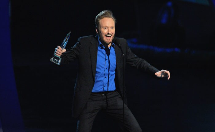 Conan O'Brien is thrilled to have beaten Oprah Winfrey and Ellen DeGeneres to the award post.