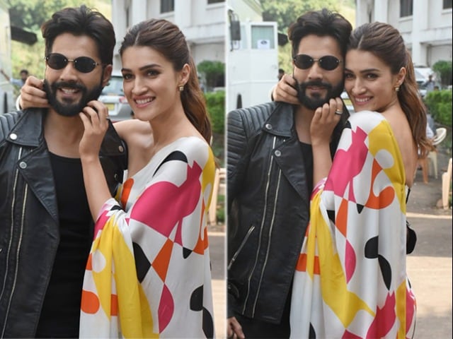 Photo : Pics: Just Varun Dhawan And Kriti Sanon Doing Some Bhediya Things