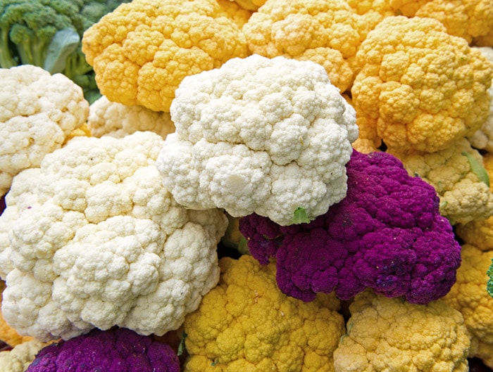 Varieties of calliflower are seen for sale at a 'farmers market' on June 3, 2010, in downtown Washington, DC. (Photo: AFP)