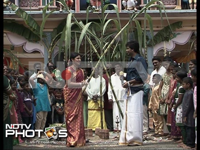 Monica celebrates Pongal with Malaysian Tamils