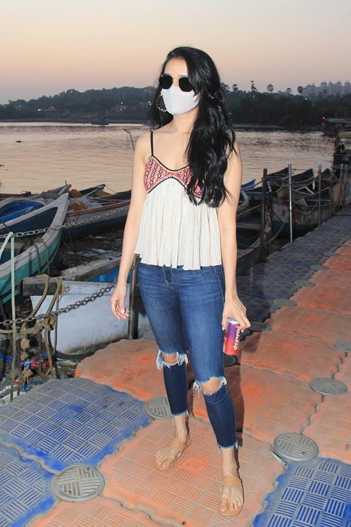 Shraddha Kapoor was spotted at Versova on Monday.