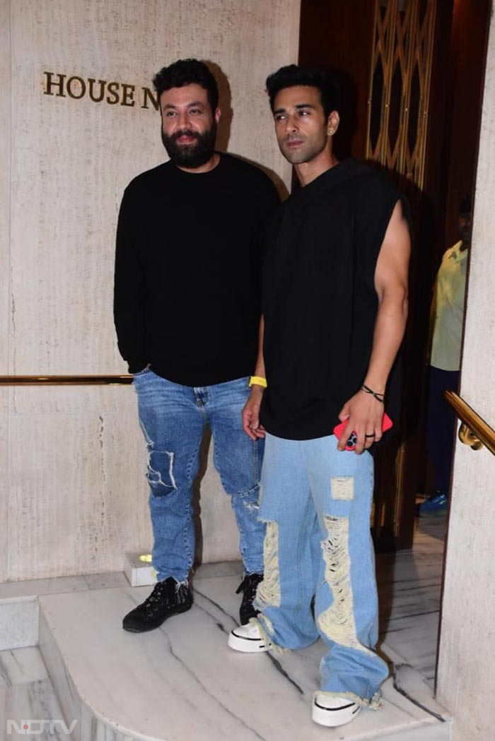 Friends Pulkit Samrat and Varun Sharma looked dapper as they were spotted together. (Image Courtesy: Varinder Chawla)