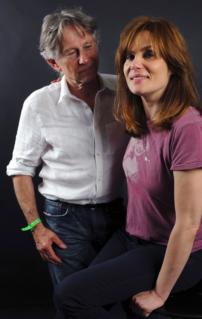 Film director Roman Polanski (L) and French actress and singer Emmanuelle Seigner pose on this picture realised by Montreux Jazz Foundation on late July 17, 2010 at the Montreux Jazz Festival. Director Roman Polanski, freed this week after Switzerland refused a US extradition request, made his first public outing to see his wife performing a concert at the Montreaux Jazz Festival. (Photo: AFP)