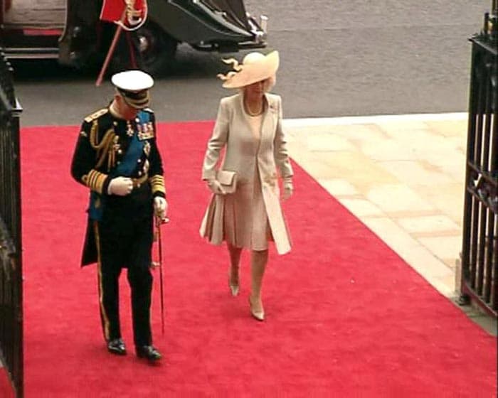 Prince Charles and Camilla arrive at the Westminster Abbey.