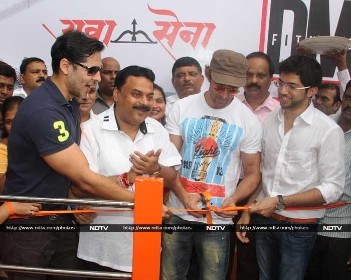 Meanwhile actor Hrithik Roshan and Shiv Sena youth wing chief Aditya Thackeray launched actor Dino Morea's DM Fitness Studio in Mumbai on September 8.