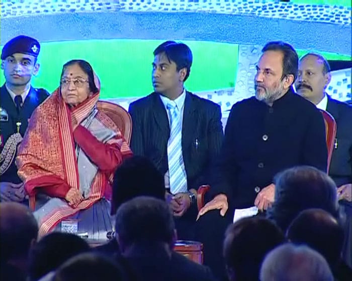President Smt. Pratibha Patil with Dr. Prannoy Roy.