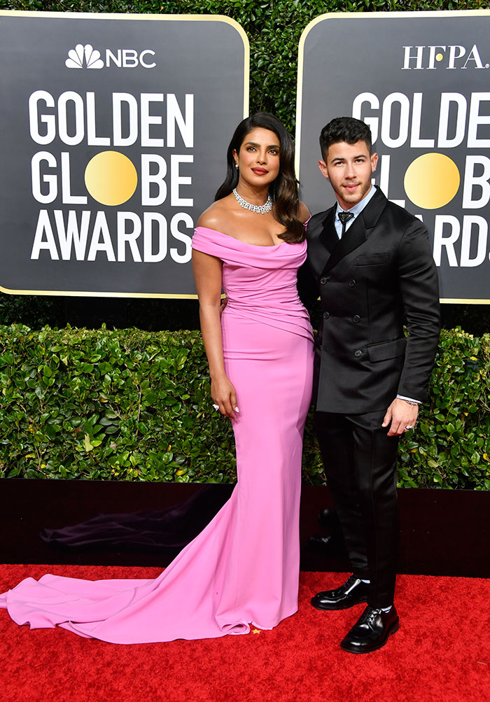 Priyanka Chopra Walks The Golden Globes Red Carpet, Nick Jonas By Her Side