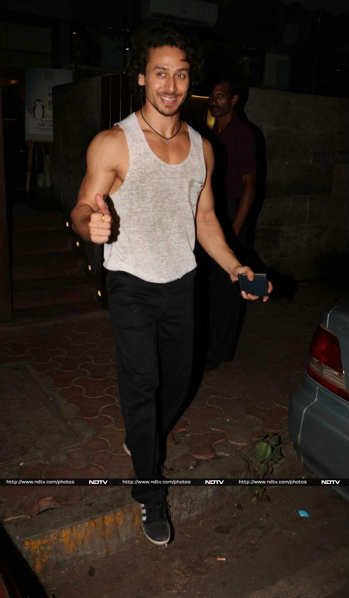 Meanwhile in Mumbai, actor Tiger Shroff was spotted looking very casual in pyjamas and ganji.