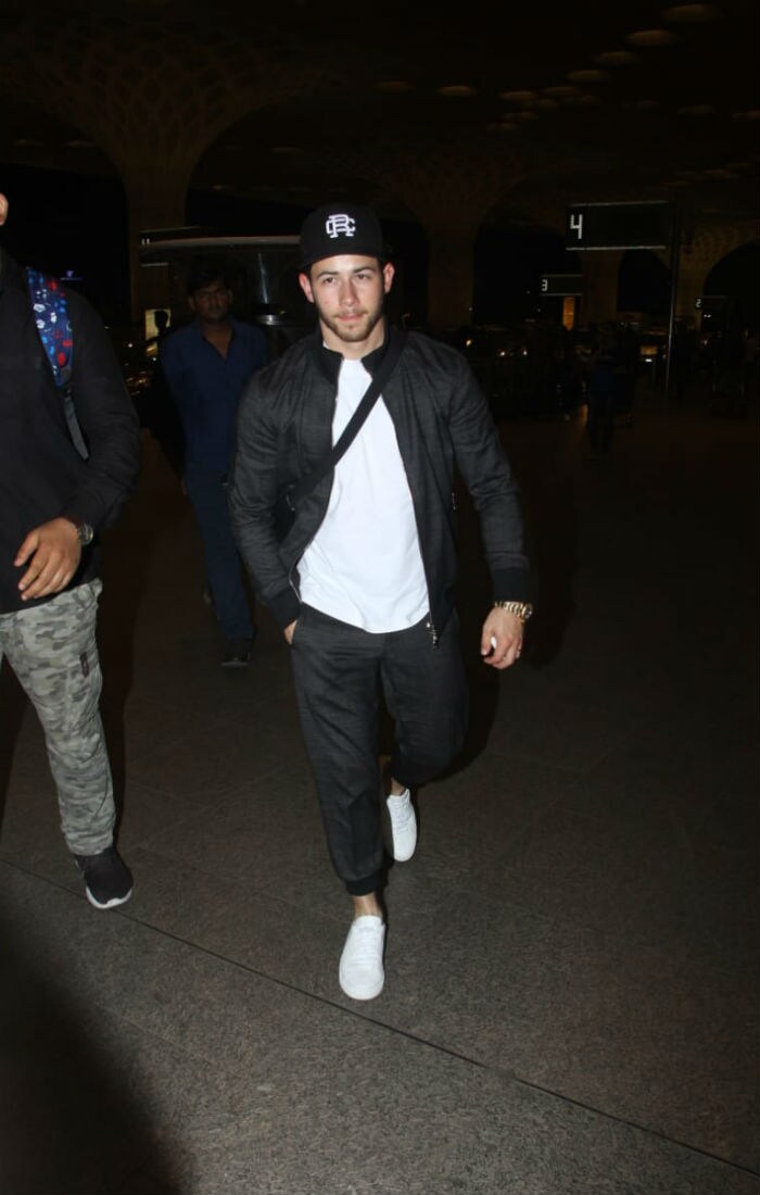 Priyanka Chopra Sees Nick Jonas Off At Mumbai Airport As He Leaves For The US