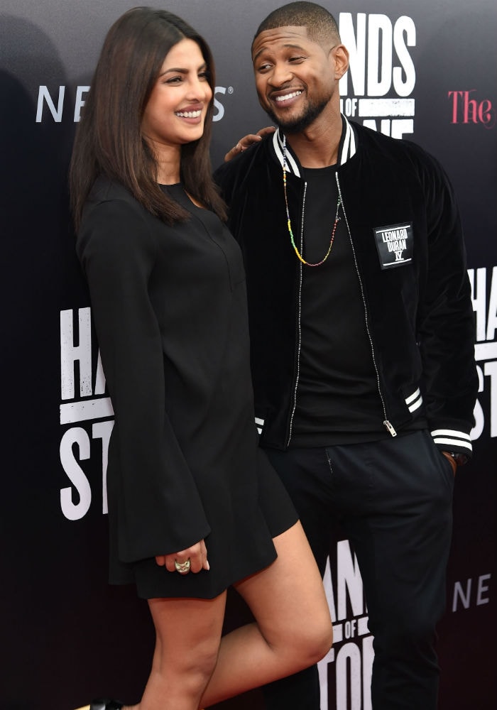 Priyanka Chopra Can\'t Stop Giggling at Usher\'s Film Premiere