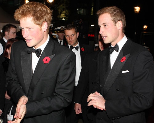<B>More attraction</b>: Apart from the stars of the film, there was added attraction on the red carpet as the youngest scions of the British Royal Family, Princes William and Harry, came to watch the film.