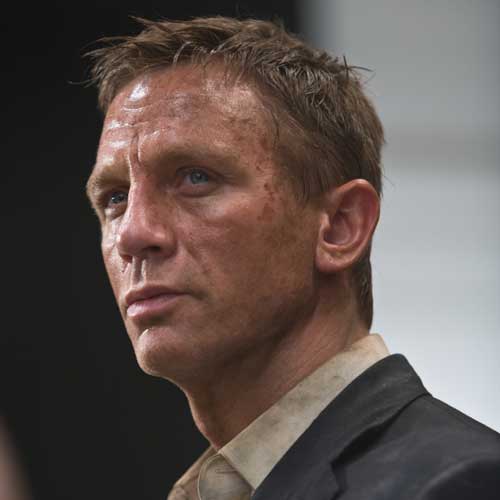 <B>Killer looks</b>: Daniel Craig in character as James Bond for the movie <I>Quantum of Solace</I> during a scene being shot in Panama City Panama.