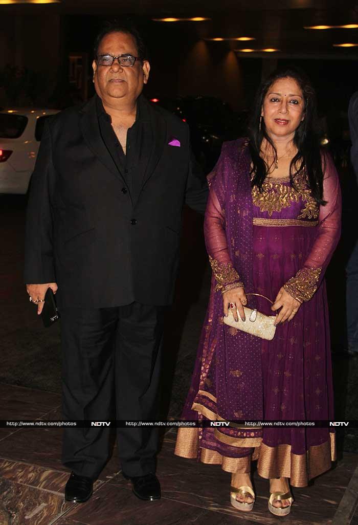 Filmmaker Satish Kaushik was accompanied by his wife Shashi.