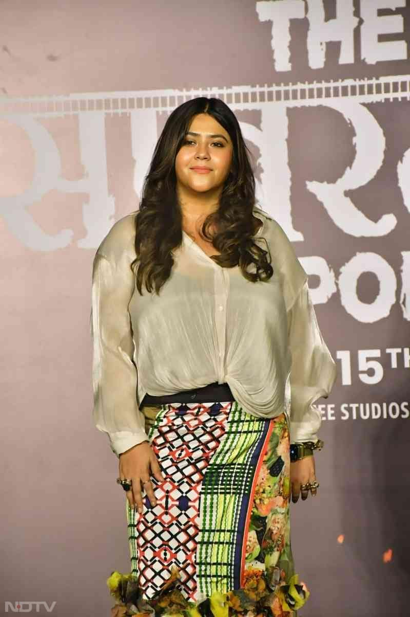 Ekta Kapoor was dressed in a casual outfit (Image Courtesy: Varinder Chawla)